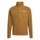 adidas Multi Essentials Full-Zip Fleece Erkek Sweatshirt Kahverengi S