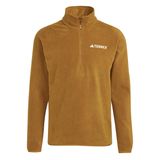 Adidas Multi Essentials Half Zip Erkek Kahverengi Dik Yaka Polar, XL