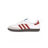 adidas Originals Erkek Samba Futbol Ayakkabısı, Beyaz Kırmızı Gri, 41.5 EU