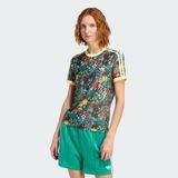 Adidas Originals KD5560 Adıdas Orıgınals x Lıberty London 3 Strıpes Tee - M - Siyah - Yeşil