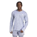Adidas Own The Run E Aop Erkek Gri Yuvarlak Yaka Tişört, XL