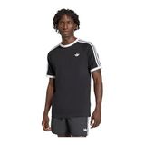adidas Performans 3 Çizgili Erkek Tişört, Siyah, M