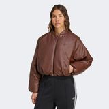 Adidas Pleather Bomber Kadın Kahverengi Ceket.- - XL