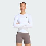 adidas PWR ESS C LS Kadın Uzun Kollu Tişört, white, M