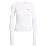 adidas PWR ESS C LS Kadın Uzun Kollu Tişört, white, S