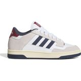 Adidas Rapıd Court Low Beyaz Erkek Sneaker Süet ve Sentetik Deri Tabanlı Düz Ayakkabı - Beyaz-Gri-Siyah