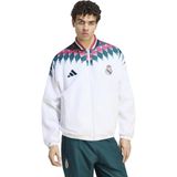 Adidas Real Madrid Erkek Futbol Ceket St Tt KG2956 - 2XL - Beyaz
