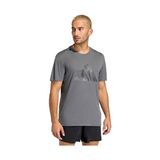 Adidas Run Ess Bl T M Erkek Koşu Tişörtü Gri 3XL Konforlu Kumaş ile Dış Mekan İçin Uygun