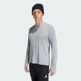 adidas Run Ess LS M Erkek Uzun Kollu Gömlek, medium grey heather, XL