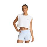 Adidas Run Ess Tk W Kadın Koşu Crop Üst KA0290 Beyaz - XL