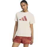 Adidas Running Essentials Brand Love Kadın Bej Yuvarlak Yaka Tişört - XL