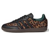 adidas Samba OG Womens Sneaker (Green Leopard Print Dark Gum, 6.5)