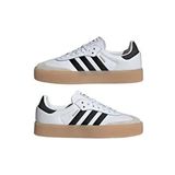 adidas Sambae Kadın Sneaker Ayakkabı IG5744 Düz Taban Suni Deri Malzeme ile Beyaz Renk Tasarım