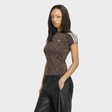 Adidas Snake Print Cali Kadın Kahverengi Tişört (KX1889)