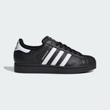 Adidas Spor Ayakkabı Superstar Siyah Erkek Düz Tabanlı Dayanıklı Malzeme ile Konforlu Kullanım