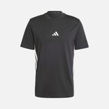 Adidas Sportswear Essentials 3-Stripes Single Jersey Short-Sleeve Erkek Tişört - Siyah