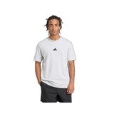 Adidas Sportswear Essentials Small Logo Erkek Tek Jarse Tişört, Sıcak Kumtaşı/Siyah/Siyah, Small, Açık Gri Heather, 4XL