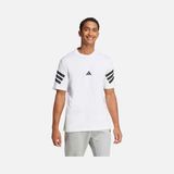 Adidas Sportswear Future Icons Angled 3-Stripes Short-Sleeve Erkek Tişört - Beyaz