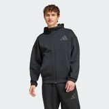 Adidas Sportswear JE7538 Z.N.E. Kapüşonlu Full-Zip Erkek Ceket Siyah Düz Desen 2024 Sonbahar - Kış - XS