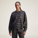 Adidas Sportswear JN2215 adidas by Stella McCartney Desenli Bol Sweatshirt - Siyah