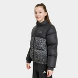 Adidas Synthetic Down Allover Print Çocuk Siyah Mont (KH0202) - 11 - 12 Yaş