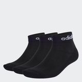 Adidas T Lin Ankle Çorap 3p Siyah Dokuma Kumaş Erkek Spor Giyim İçin Hafif ve İnce
