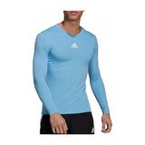 Adidas Team Base Tee Erkek Futbol Antrenman Uzun Kollu Tişört GN7507 Mavi - 2XL
