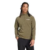 adidas Terrex Multi Essentials Yarım Fermuarlı Polar Ceket Erkek Eşofman Takımı (1 Paket), Zeytin Tabakaları, XXL