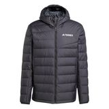 adidas Terrex Multi Light Down Erkek Kapüşonlu Mont, S, Terrex Multi Light Down, Siyah, mens