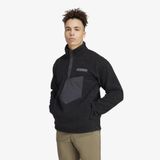 adidas Terrex Xploric High Pile Fleece Pullover Erkek Siyah Yürüyüş Polar.-