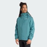 adidas Terrex Yağmurluk Mont, S, JL9774, Su Yeşili, Erkek