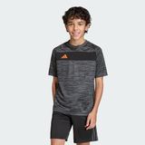 adidas TIRO ES JSY Y Unisex Çocuk Kısa Kollu Forma/Tişört, black/team dark grey/super orange, 5-6 Yaş