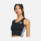 Adidas Train Essentials 3-Stripes Crop Tank Kadın Atlet - XS - Siyah