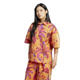 Adidas Turuncu Kadın Loose Fit Desenli Gömlek JD6281 FARM PRM TOP