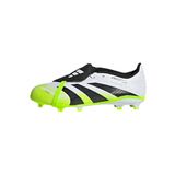 adidas Üniseks Çocuk Predator League Fold-Over Tongue Firm Multi Ground Football Boots Kids Futbol Ayakkabısı, Cloud White Core Black Lucid Limon, 29 EU