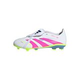 adidas Üniseks Çocuk Predator League Ft Junior Football Boots Firm Ground Sneaker, Cloud White Lucid Pink Lucid Lemon, 28 EU