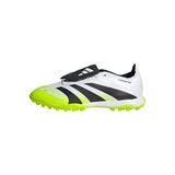 adidas Üniseks Predator League Fold-Over Tongue Turf Football Boots Futbol Ayakkabısı, Cloud White Core Black Lucid Limon, 40 EU