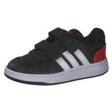 adidas Unisex Bebek Hoops 2.0 Cmf i Spor Ayakkabi, Cblack/Ftwwht/Vivred, 21