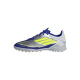 adidas Unisex Yetişkin F50 LEAGUE TF MESSI Futbol Ayakkabısı (Halı Saha) SILVMT/SYELLO/LUCBLU 42