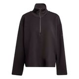 adidas W All Szn Sl Qz Fermuarlı Yaka Bol Kesim Sweatshirt, XS, 5003341855, Siyah, kadın