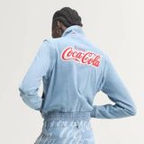 Adidas x Coca Cola Firebird Reg Denim Kadın Sweatshirt - Mavi