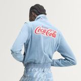 Adidas x Coca Cola Firebird Reg Denim Kadın Sweatshirt - XS - Mavi