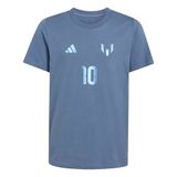 adidas Y MESSI N&N G T Erkek Çocuk Baskılı/Desenli Kısa Kollu Tişört, preloved ink, 15-16 Yaş