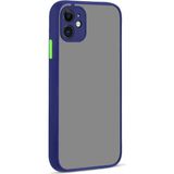 Adige Apple iPhone 11 Hux Arkası Buğulu Sert Mika Lacivert Kılıf
