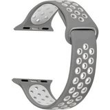 Adige Apple Watch 10 46MM Kordon Kayış Silikon Delikli Soft - Gri - Beyaz