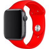 Adige Apple Watch 11 46MM Kordon Kayış Silikon Soft - Kırmızı