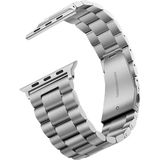 Adige Apple Watch 6 44MM Kordon Kayış Metal Baklava Desen Krd-04 - Gümüş