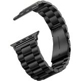 Adige Apple Watch 9 45MM Kordon Kayış Metal Baklava Desen Krd-04 - Siyah