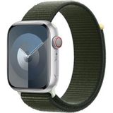 Adige Apple Watch Se 40MM Kordon Kayış Kumaş Cırtlı - Yeşil