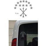 Adige Bayrak Folyo Etiket Gri Renk 11 Cm 4 Adet